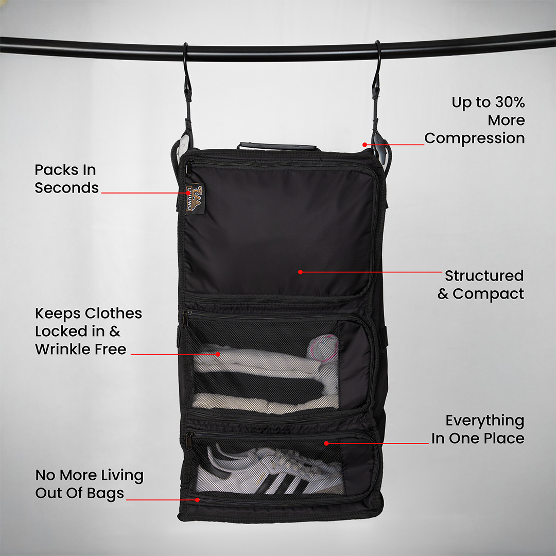 Walkabout Wardrobe Hanging Travel Organiser – Effortless Access For Seamless Packing 2