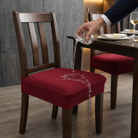 Waterproof Jacquard Dining Chair Cushion Cover – Elegant Shield for Stylish Seating 1