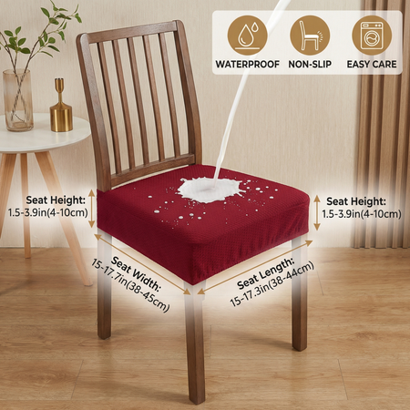 Waterproof Jacquard Dining Chair Cushion Cover – Elegant Shield for Stylish Seating 5