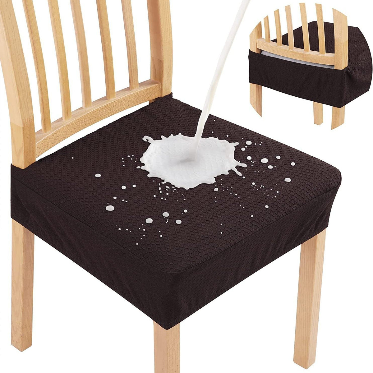 Waterproof Jacquard Dining Chair Cushion Cover – Elegant Shield for Stylish Seating 8