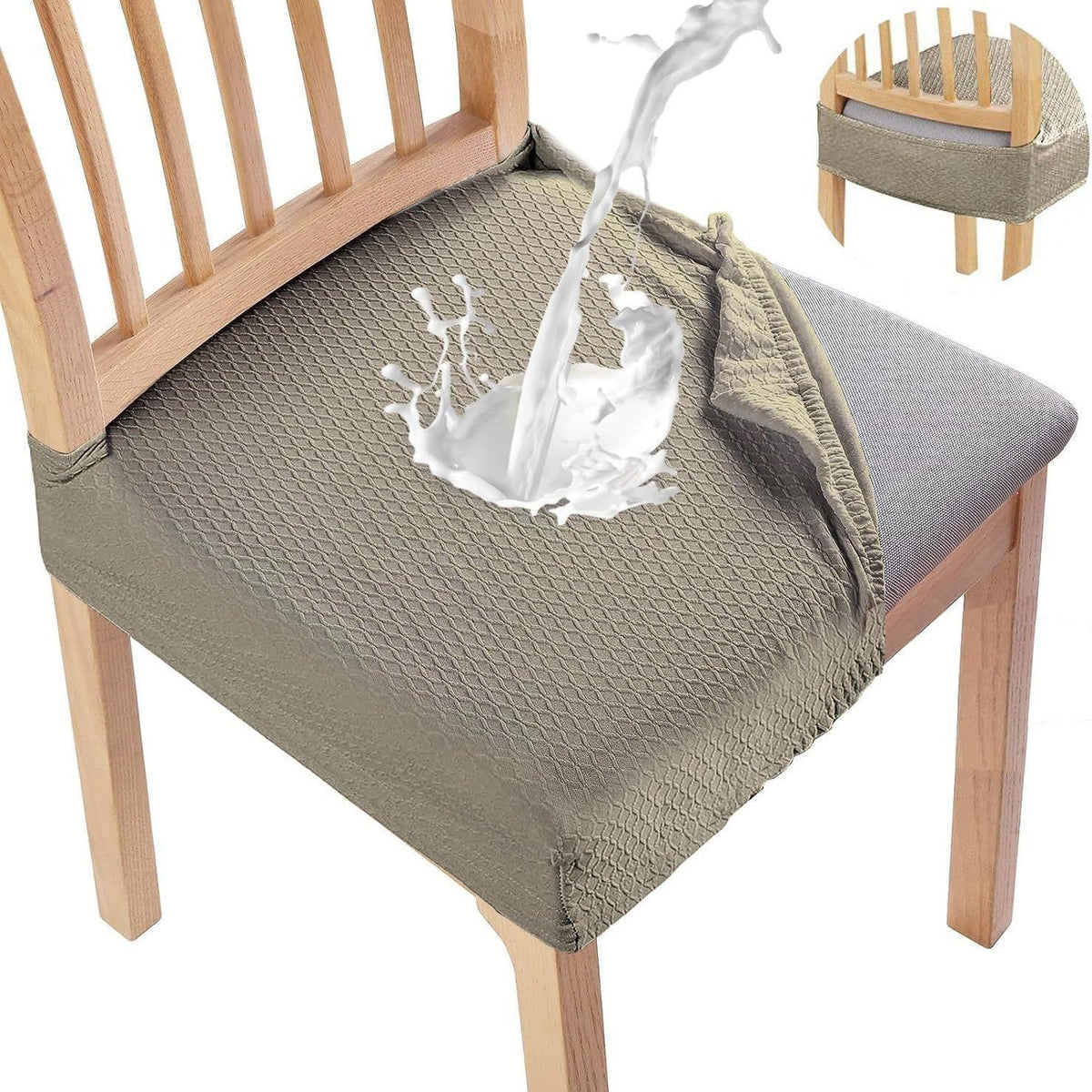 Waterproof Jacquard Dining Chair Cushion Cover – Elegant Shield for Stylish Seating 9