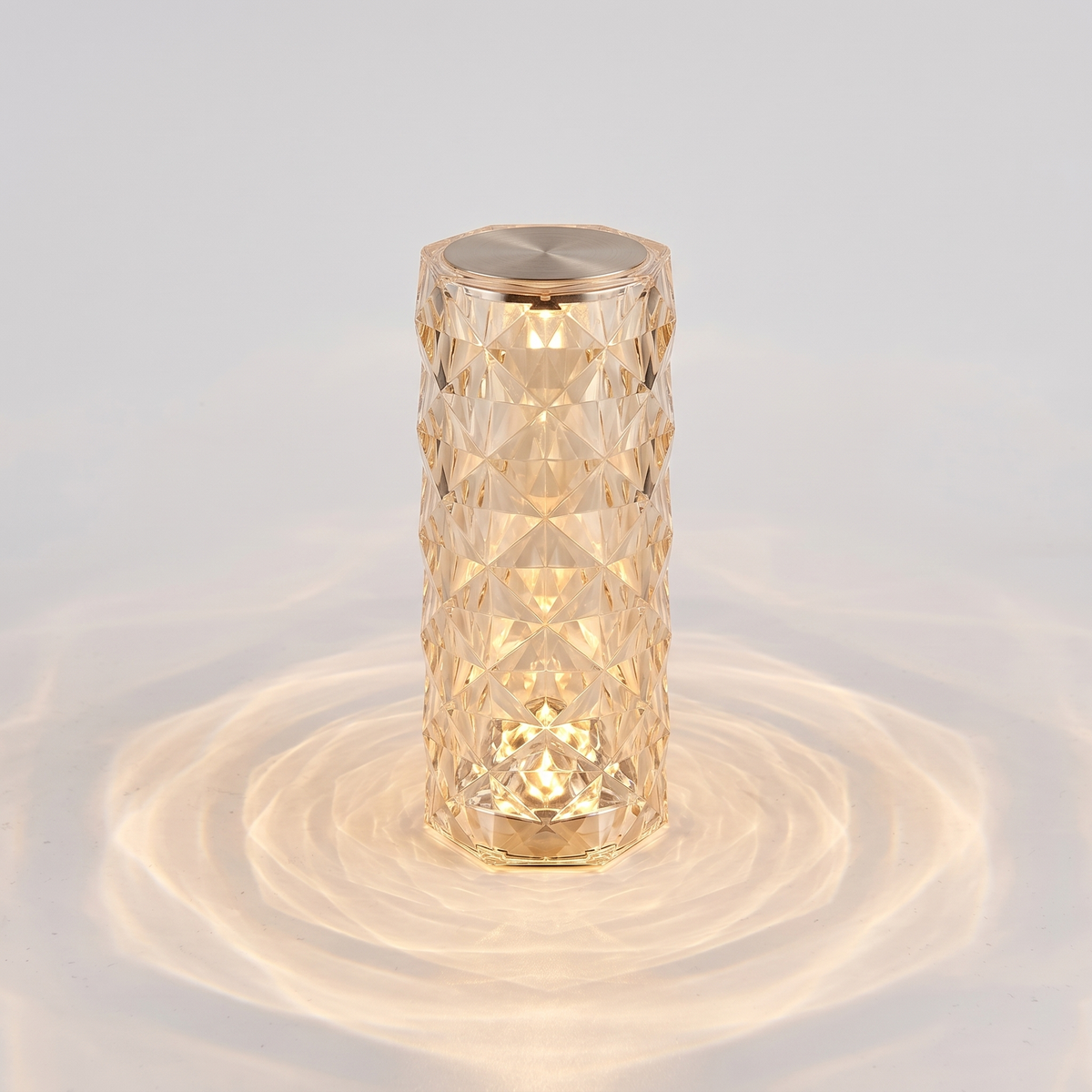 Rose crystal lamp