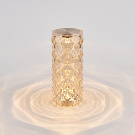 Rose crystal lamp