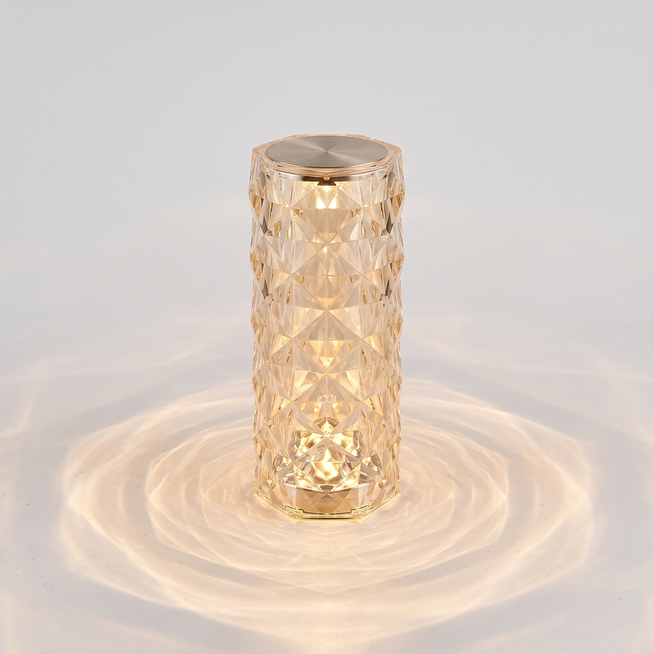 Rose crystal lamp