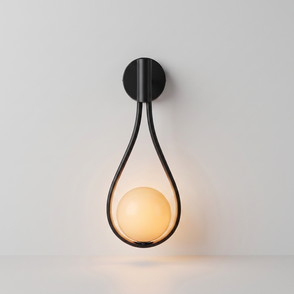 Nordic wall sconce - slim metal accent light for bedroom & hallway