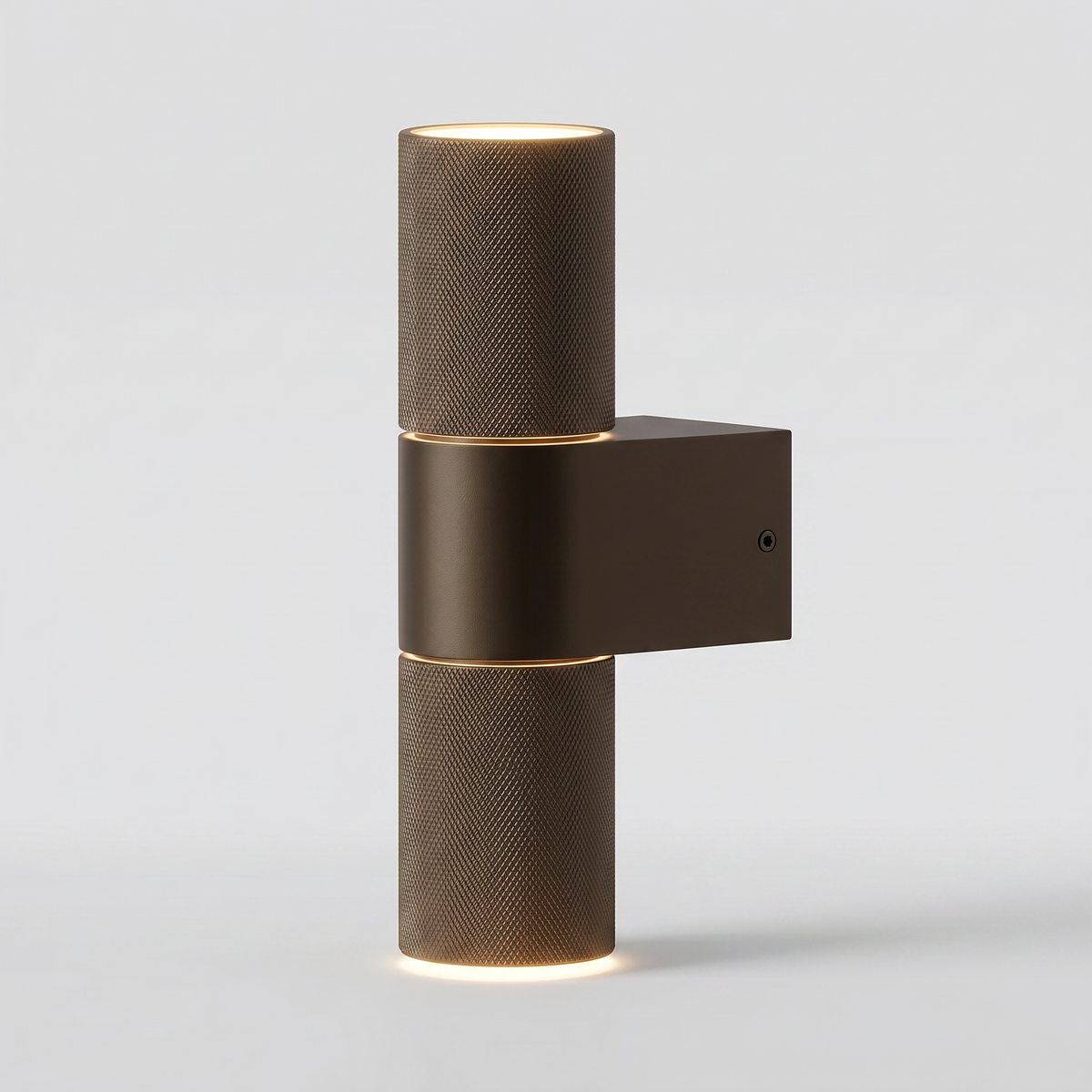 Knurled wall light - bi-directional GU10 bronze indoor & outdoor