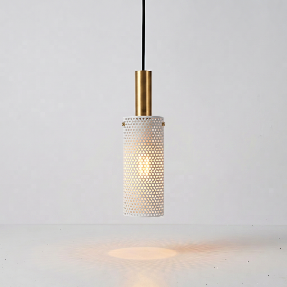 Metal pendant light - sleek black dome for kitchen & dining