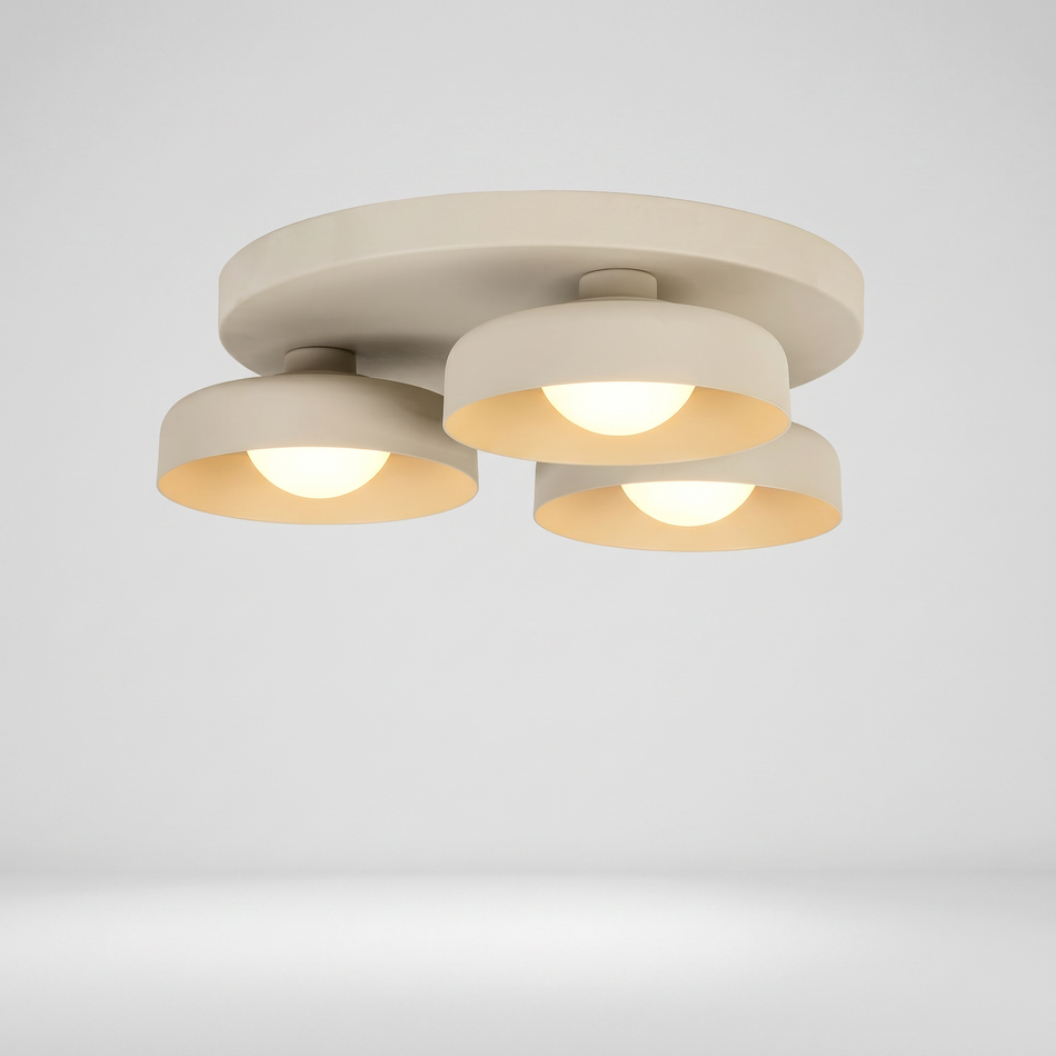 Ceiling light - scandinavian 3-bowl integrated LED, warm white