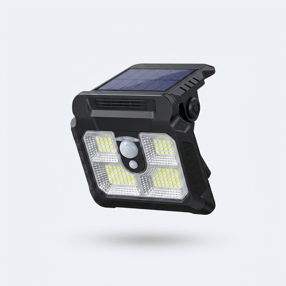 Solar clip light - motion sensor outdoor security