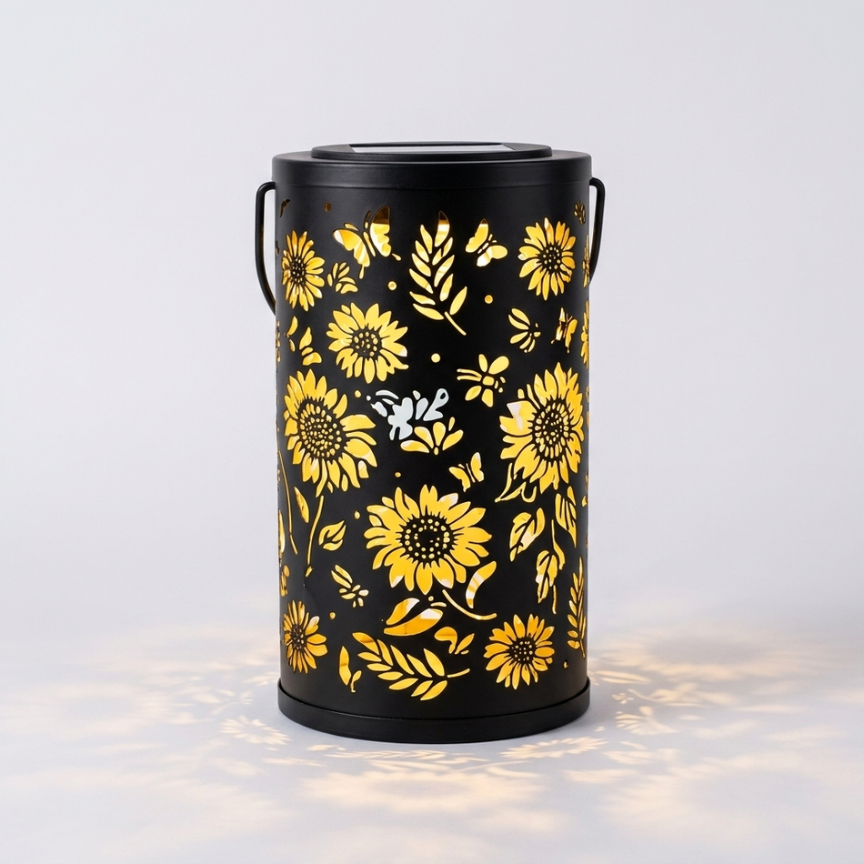 Solar sunflower lantern - decorative warm garden light