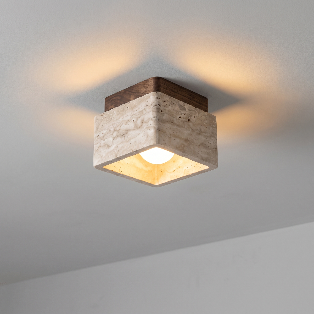 Travertine ceiling light