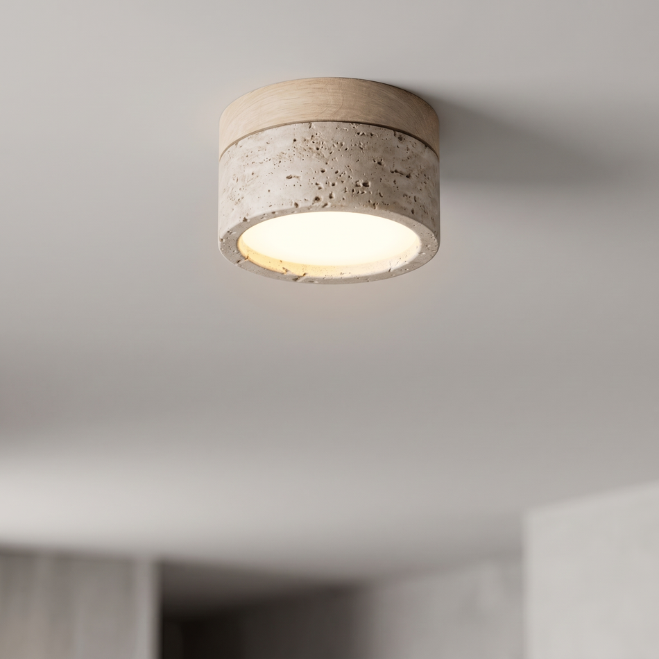 Stone ceiling light