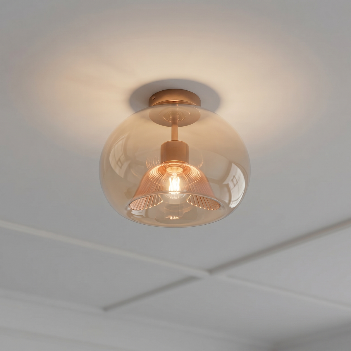 Glass ceiling light