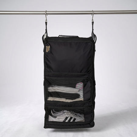 Hanging travel wardrobe organiser black
