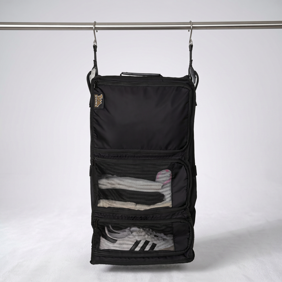 Hanging travel wardrobe organiser black