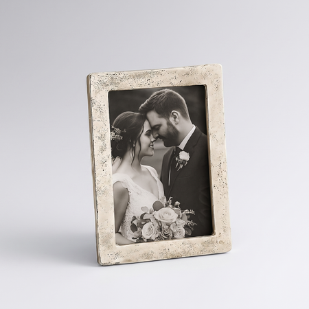 Metal photo frame antique silver packshot