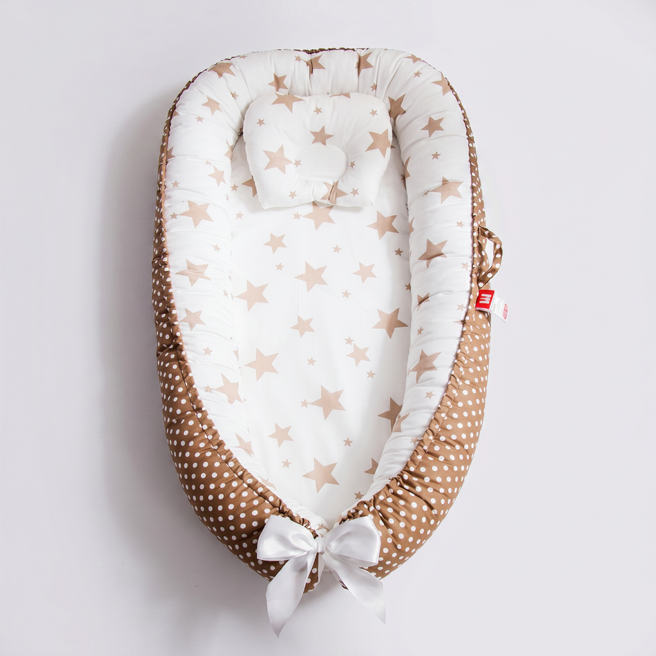 Baby nest - cotton tie cocoon for newborn sleep and lounging