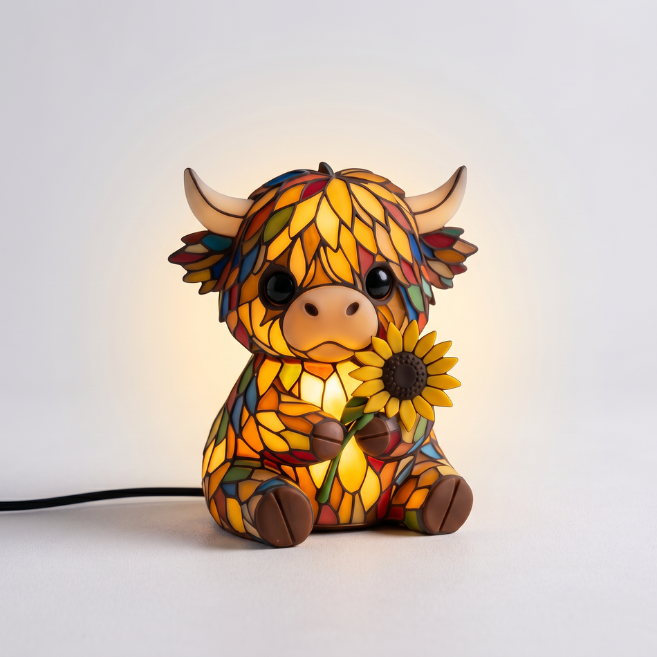 Cow night light - silicone rechargeable warm LED nursery glow