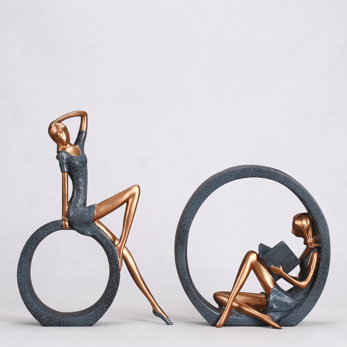 Abstract sculpture - resin figure for shelf and desk decor