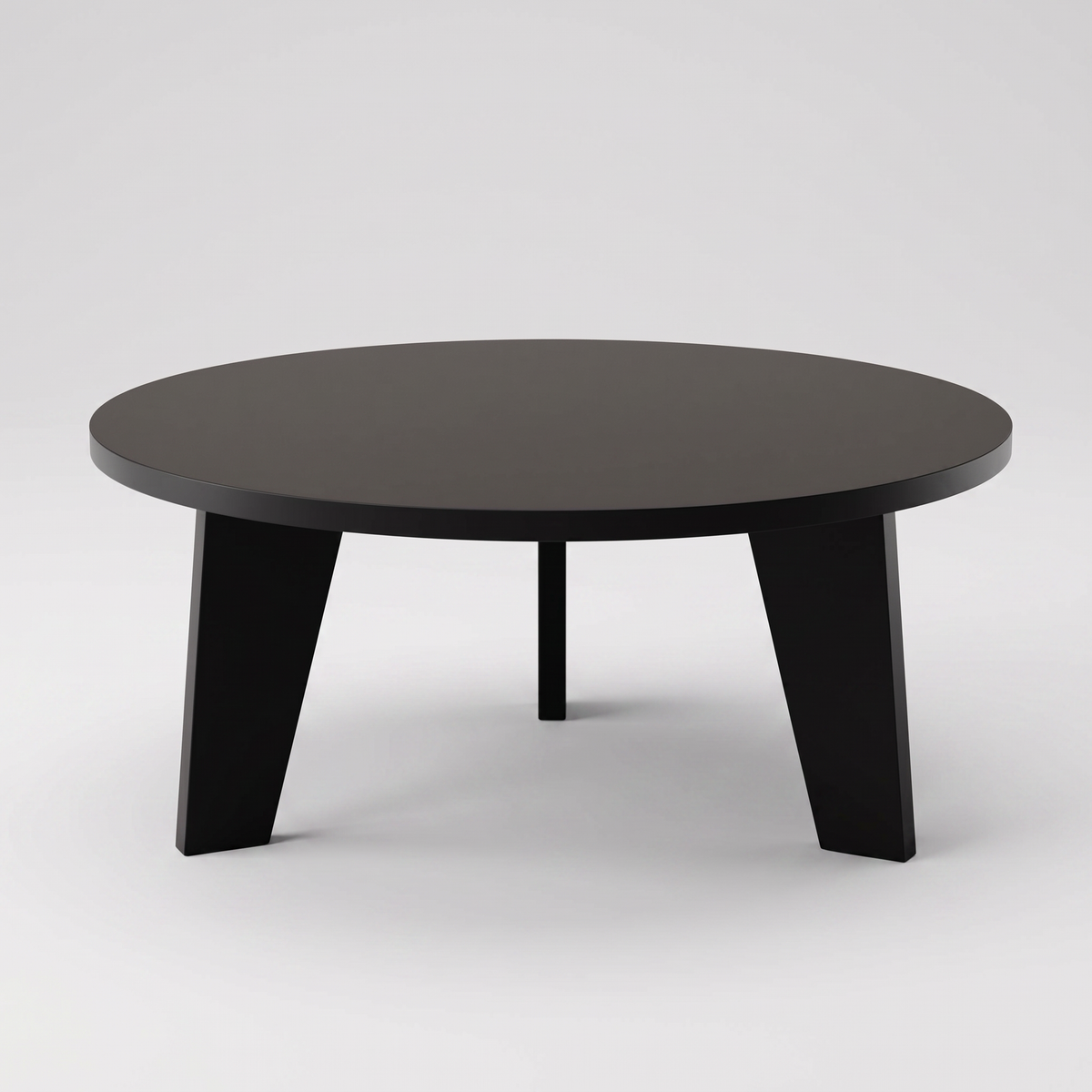 Round coffee table - black 90 cm modern living-room table