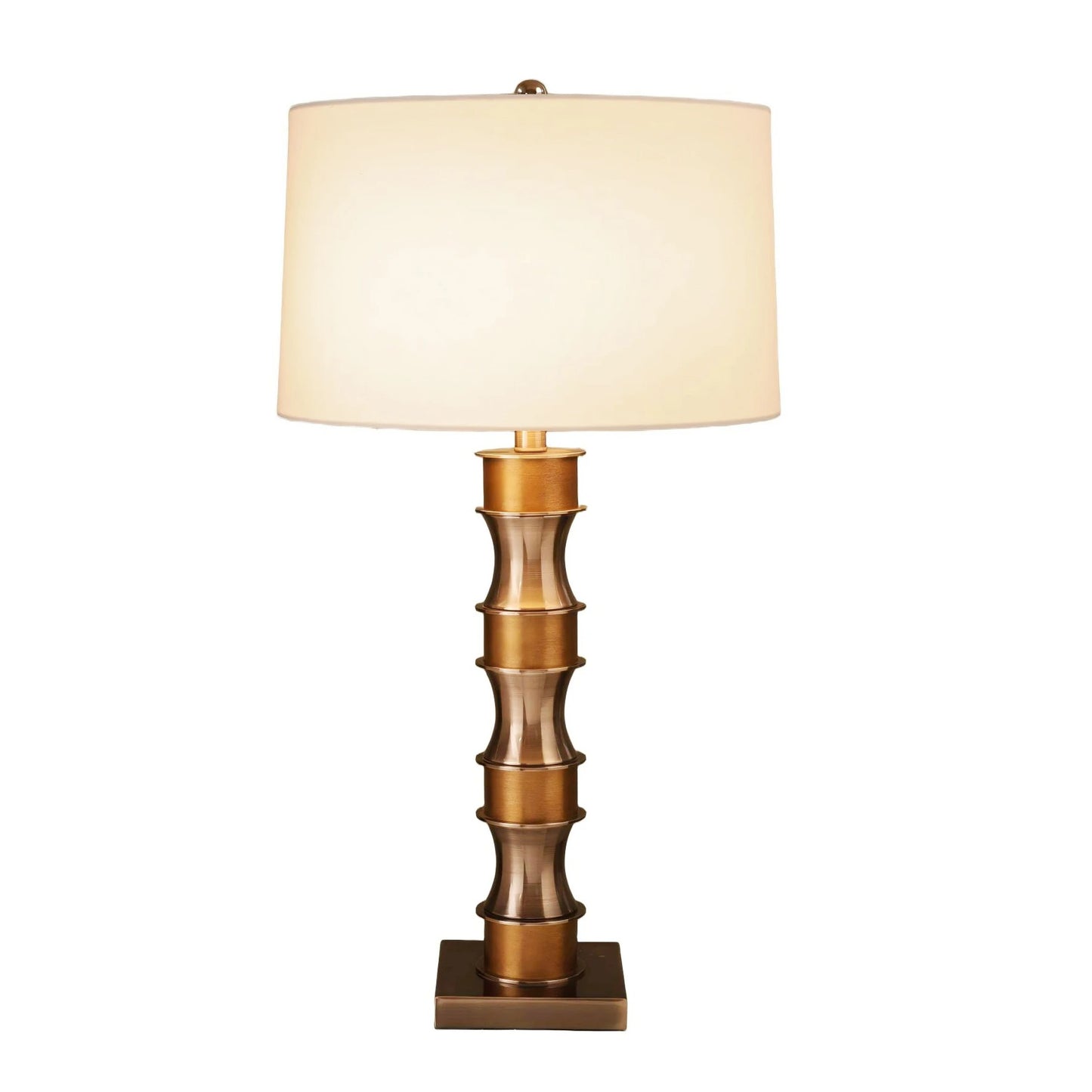 Table lamp with fabric shade