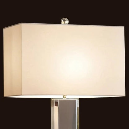 Table lamp with rectangular base