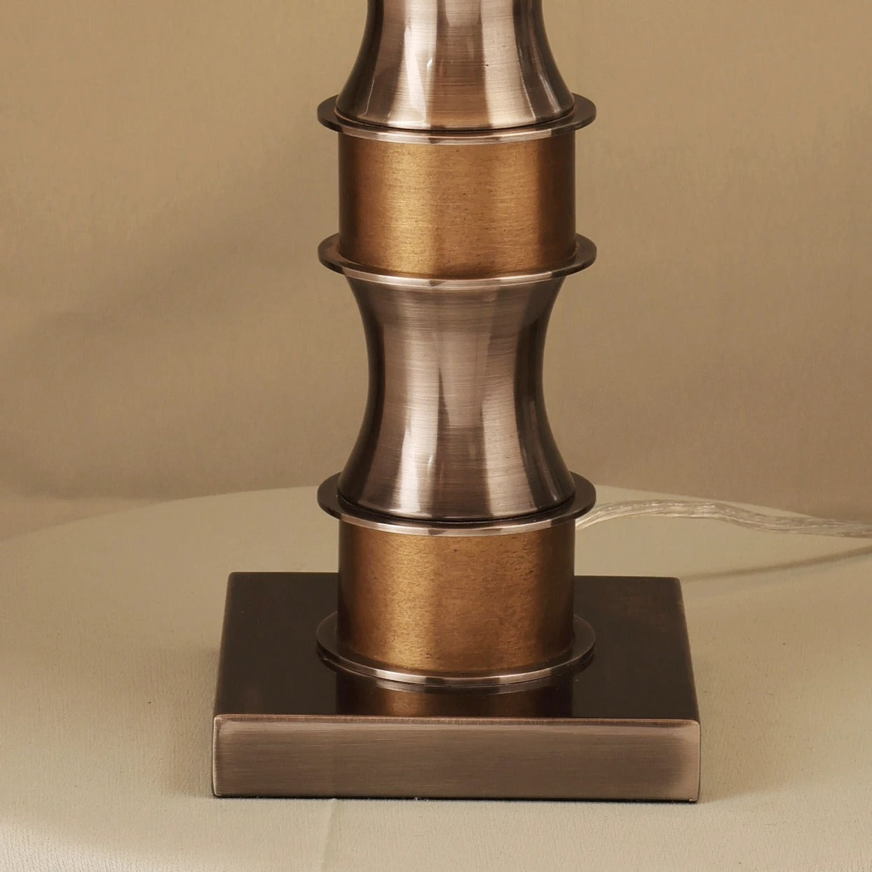 Table lamp with fabric shade