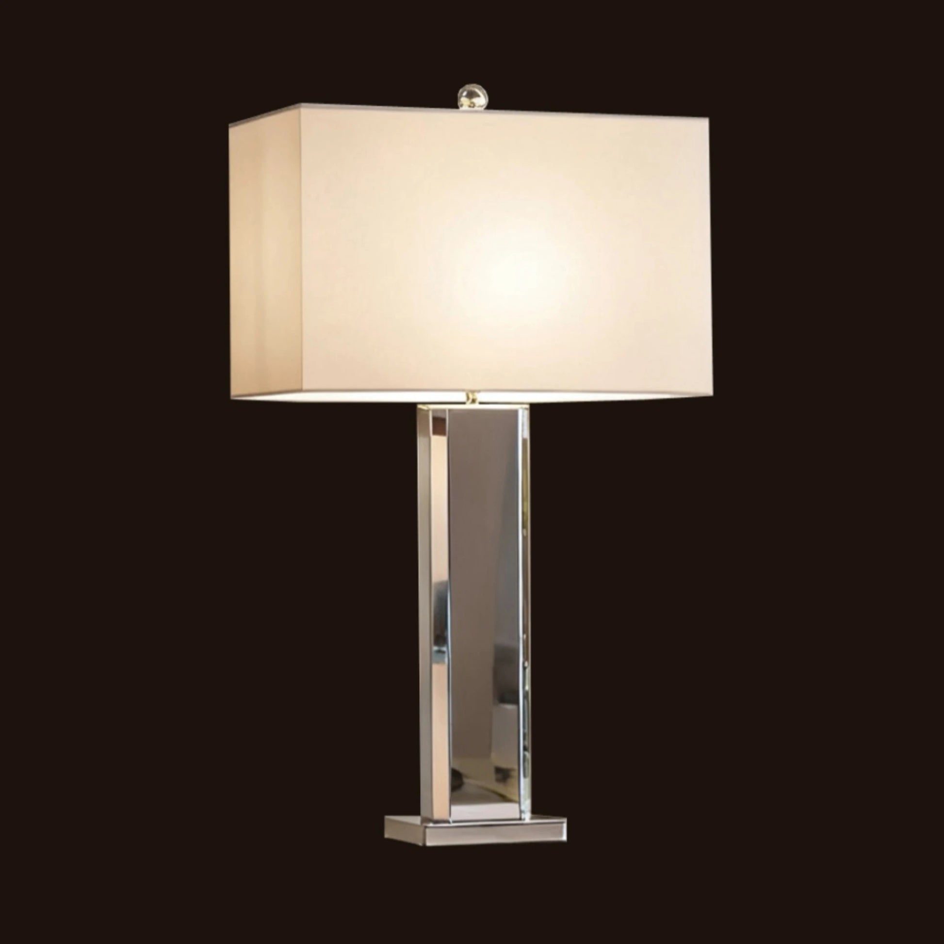 Table lamp with rectangular base